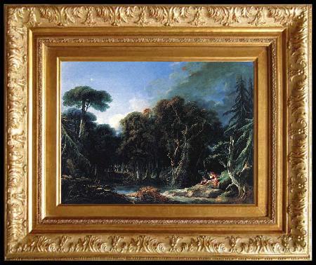 framed  Francois Boucher The Forest, Ta3142-1